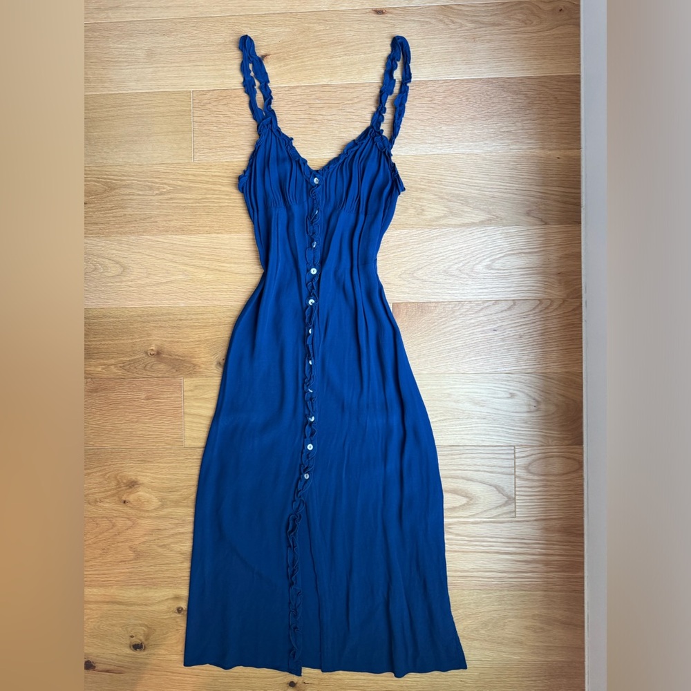 Wilfred Blue Maxi Dress size 2